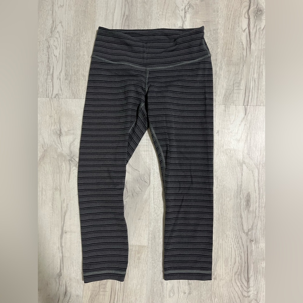 Grey Striped Lululemon Leggings